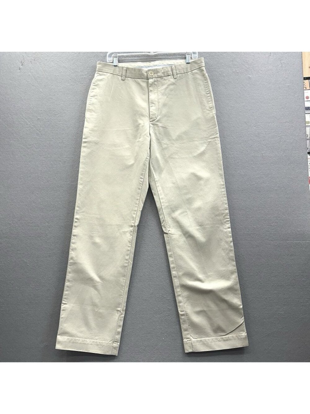 Structure VTG 90s Chino Pants Mens 33x32 Khaki Beige Wide Leg Cotton Twill Y2K